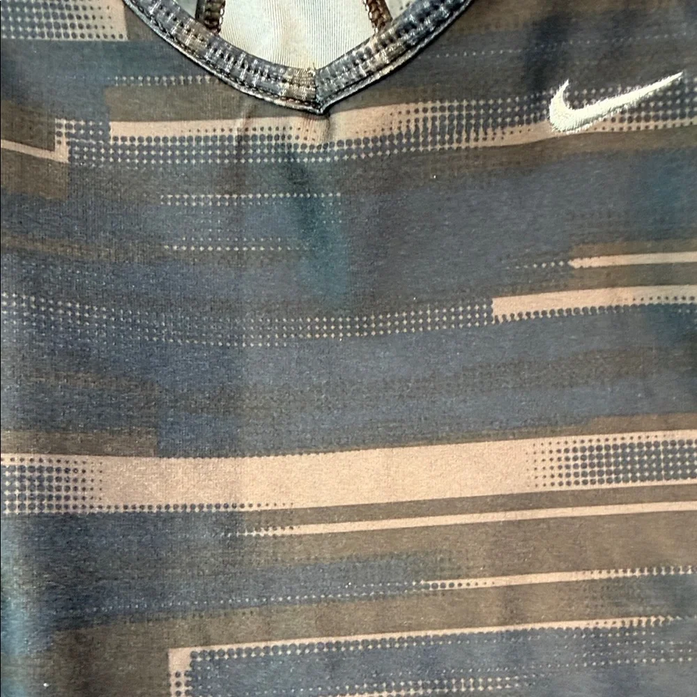 Nike Black and Brown‎ Striped Tank Top